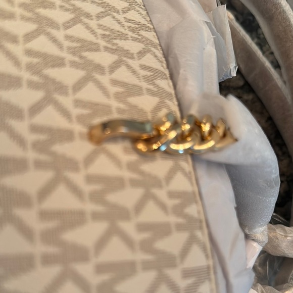 Michael Kors Ellis Cream Tote with Signature Monogram NWT - Picture 14 of 17